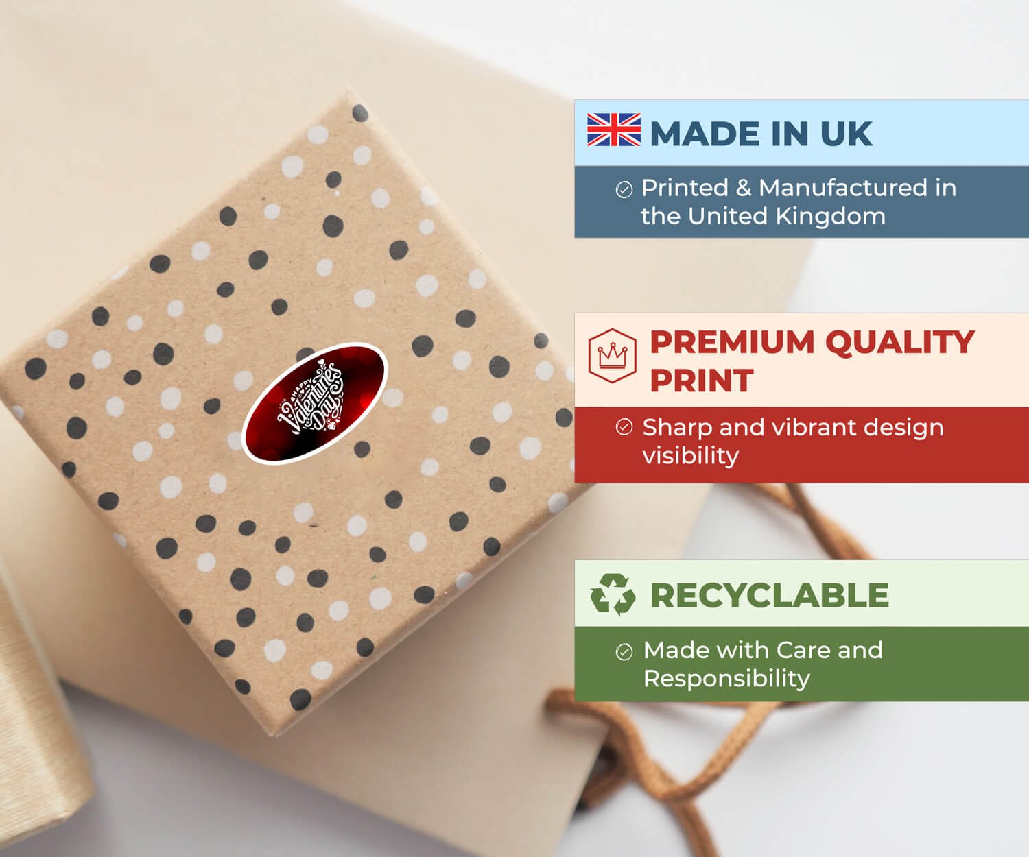 Personalised Logo Stickers - Oval - White Vinyl