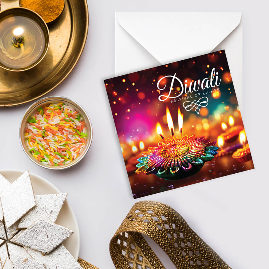 Diwali festival cards