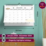 12-Month Wall Calendar 2026