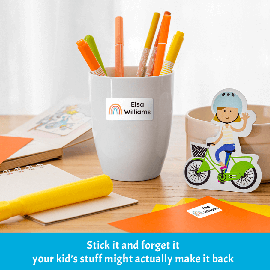 name label sticker - Rainbow