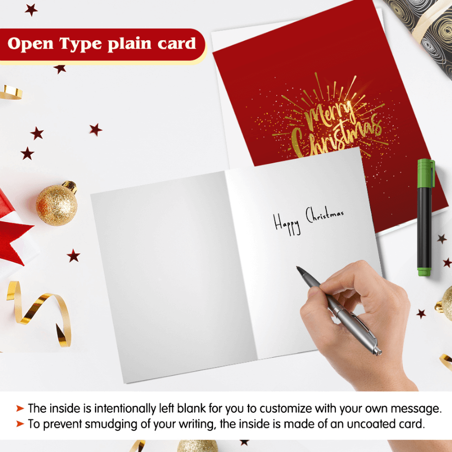 Blank Inside Xmas Cards for Personalized Holiday Messages
