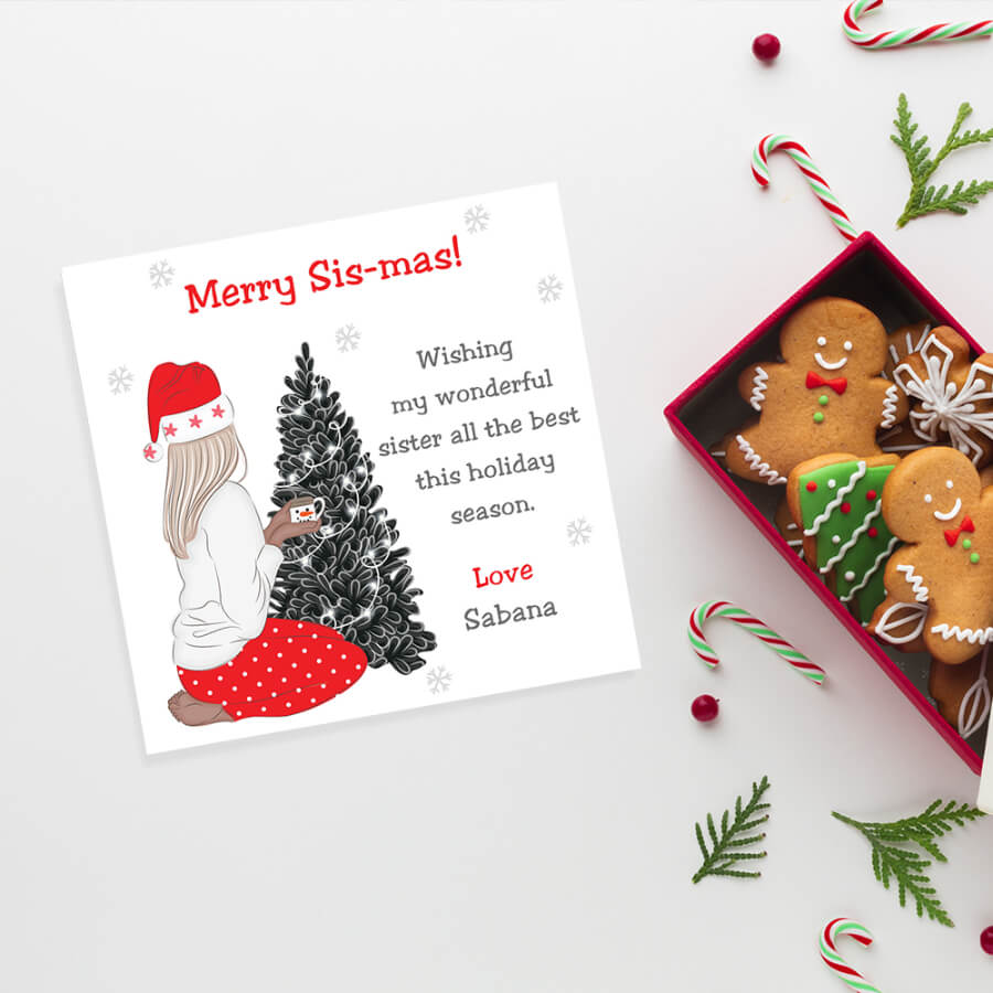 christmas card personalised