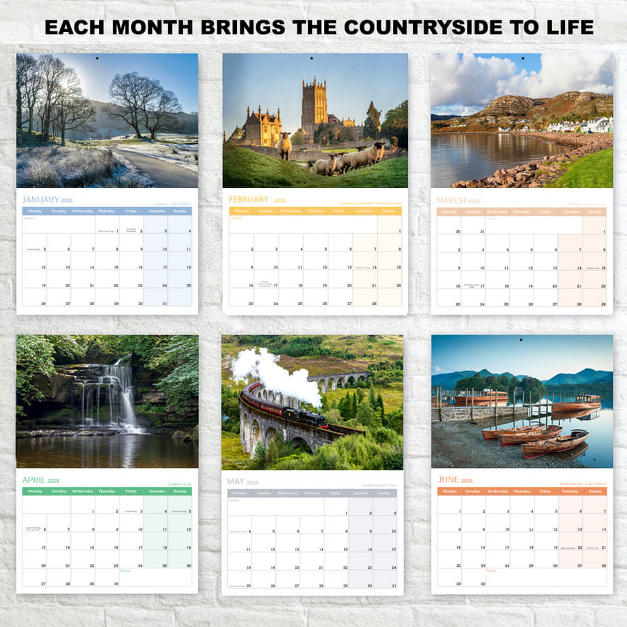 Wall Calendar for 2026 Year – Countryside