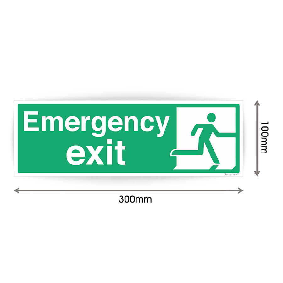 Emergency Exit Sign Sticker
