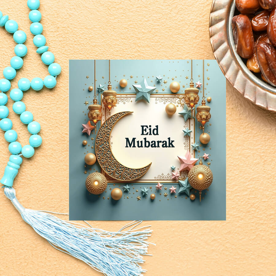 stylish Eid celebration card