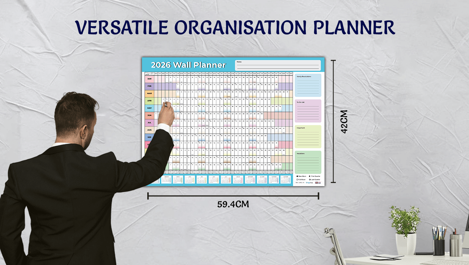 Wall Planner 2026 - A3 - Multicolours