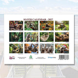 Sloths Calendar 2027 - 12 Month - A3
