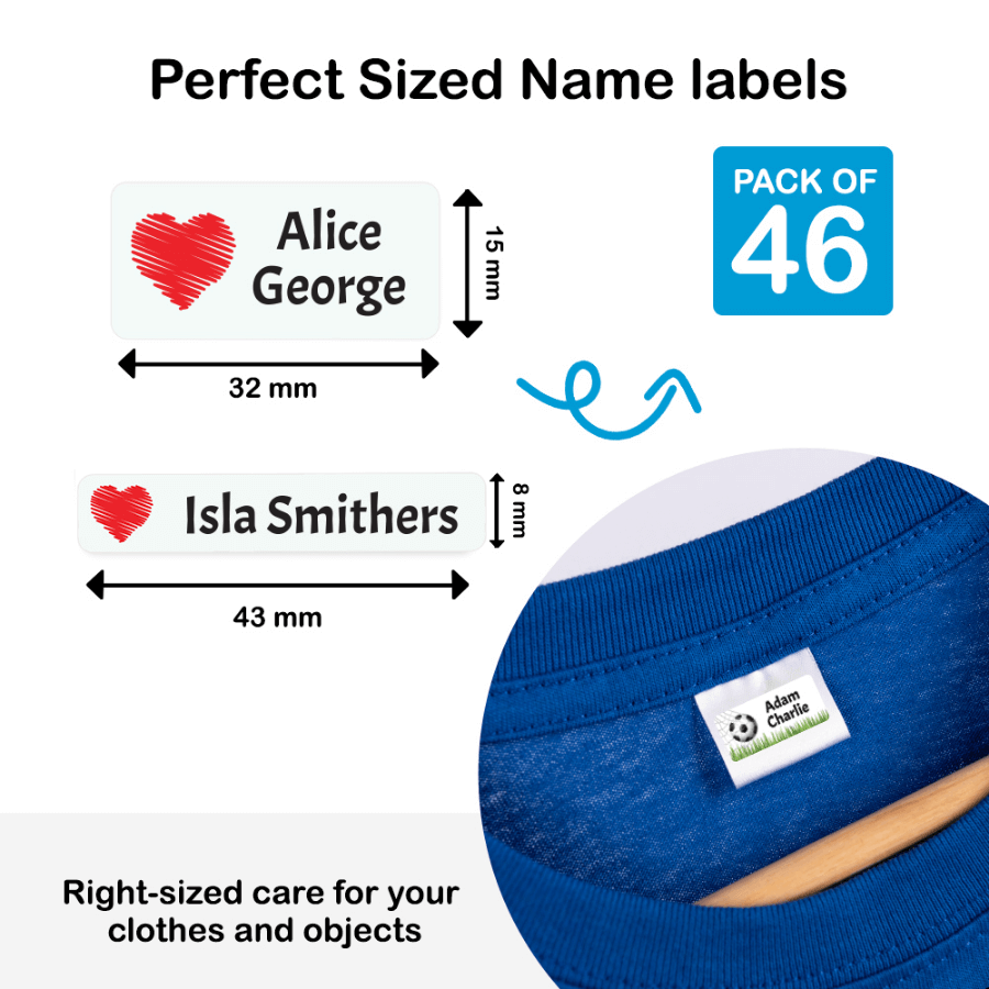 Stick On Clothing Label – Designer Standard
