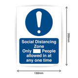 Social Distancing Zone Sign Sticker