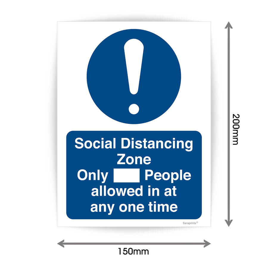 Social Distancing Zone Sign Sticker