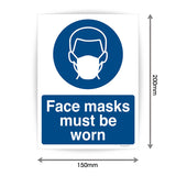Face Masks Must Be Worn Sign Sticker