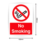 A5 No Smoking Sign Stickers