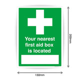 Your Nearest First Aid Box is Located Sign Sticker