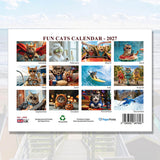 Cat A3 Calendar 2027 with Monthly Cat Images
