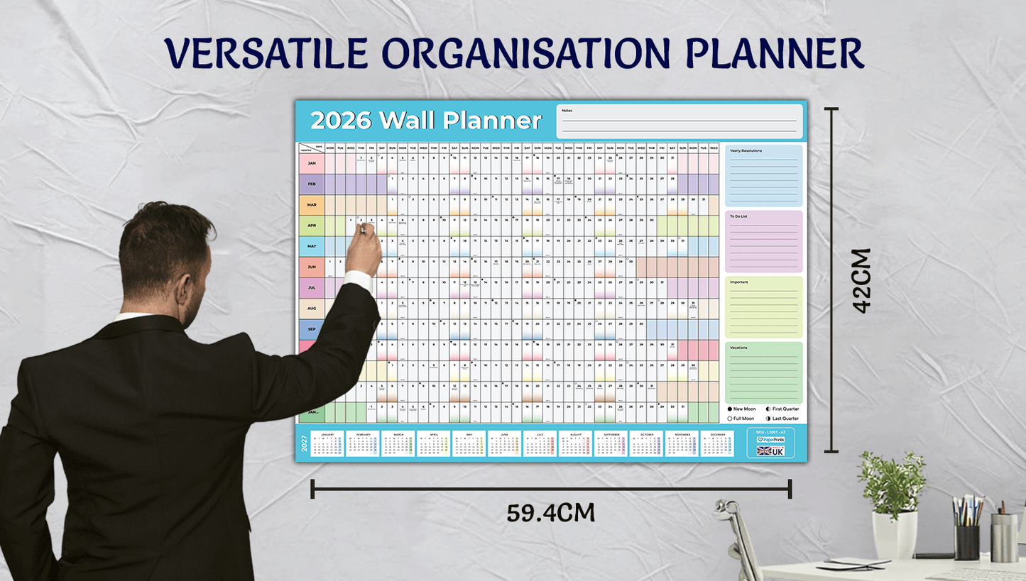Large wall calendar for office