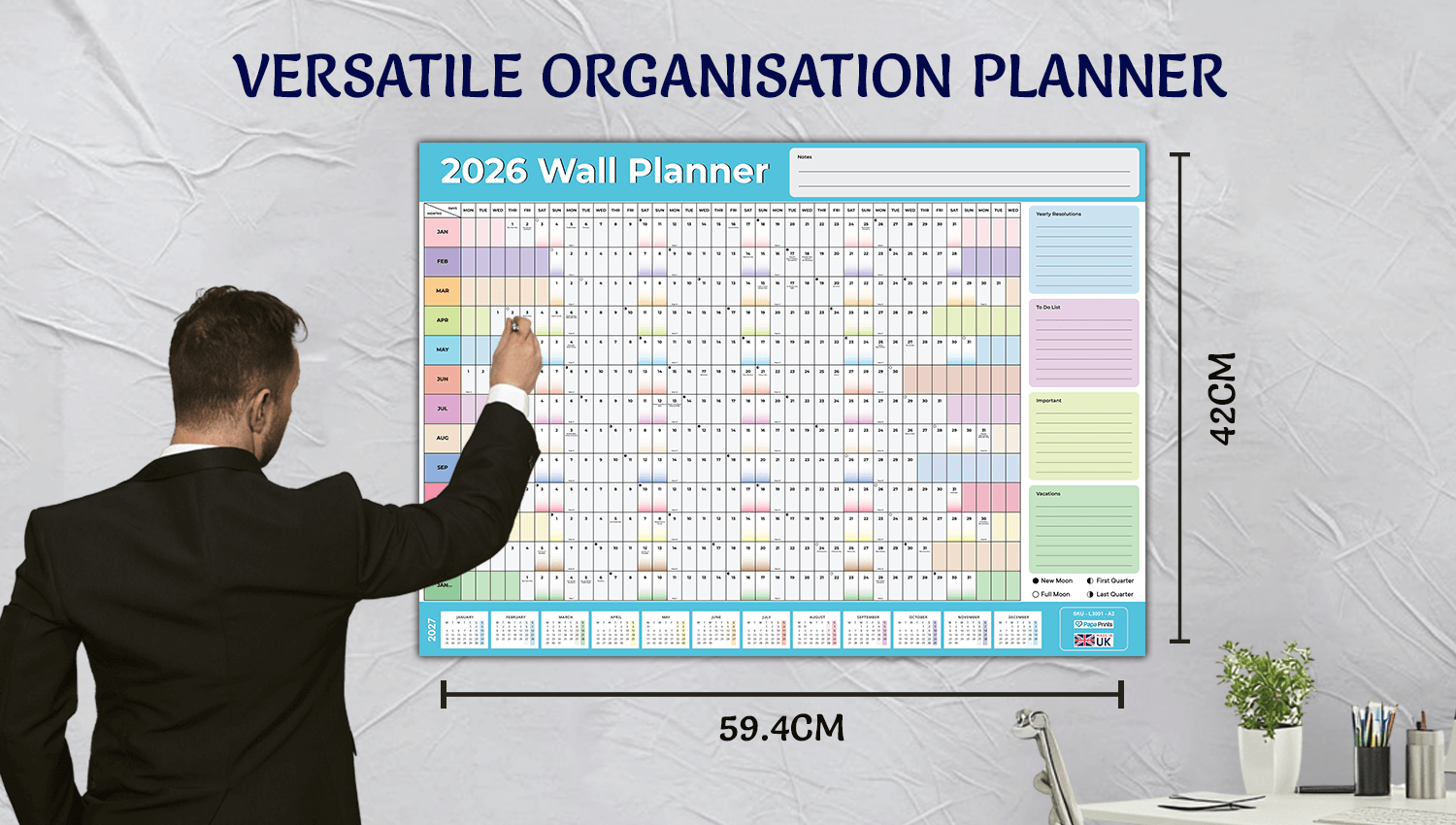 Large wall calendar for office