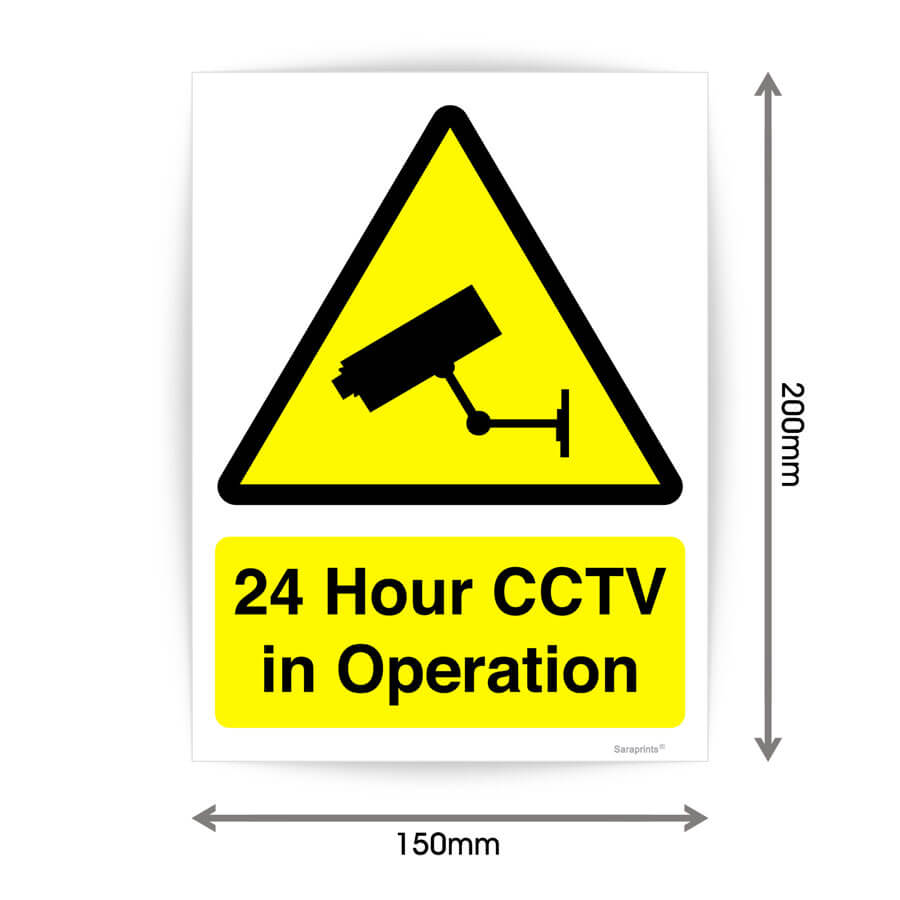 24 Hour CCTV Operation Sign Sticker