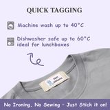 Stick on clothes labels for school and nursery garments
