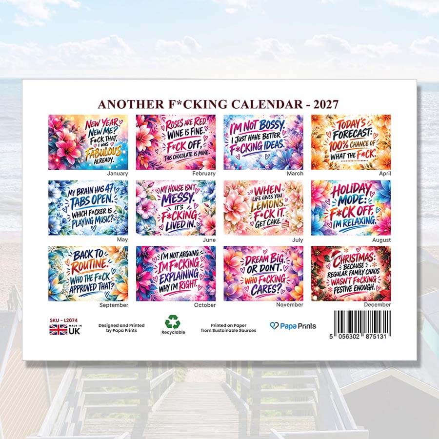 Sarcastic Another Fucking Calendar 2027