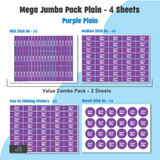 Jumbo Name Labels Pack - Plain Colours