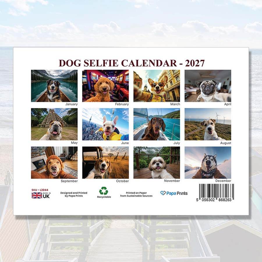 Dog Selfie calendar 2027