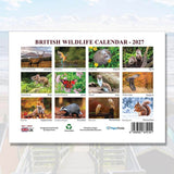 Wildlife Animal Wall Calendar 2027 featuring British animals