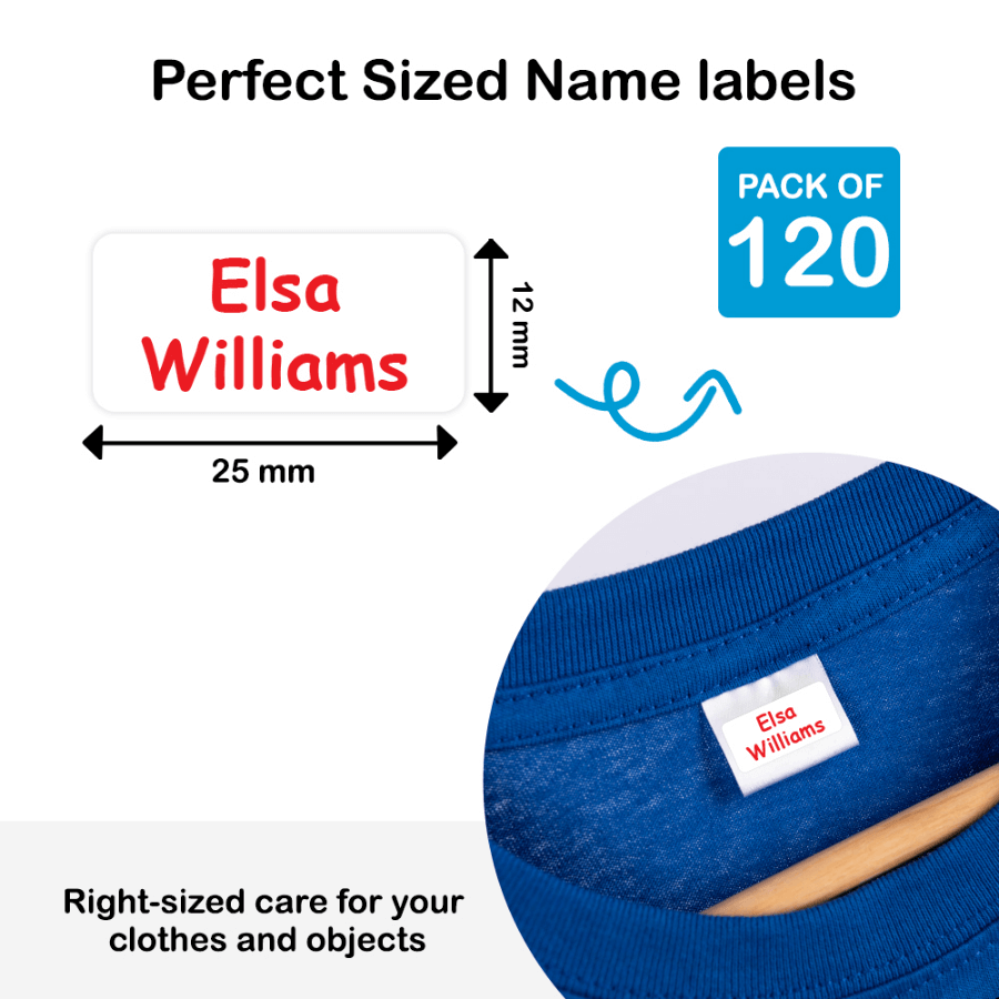 Stick On Clothing Label – Standard Mega Pack - Plain