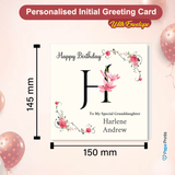 Personalised Initial Birthday Card