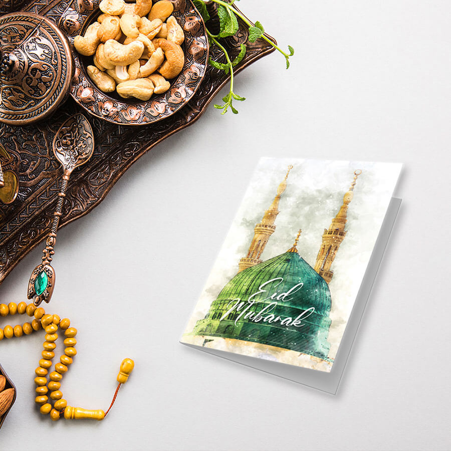 Eid Mubarak Cards - Pack of 12 - Islamic Eid Card UK