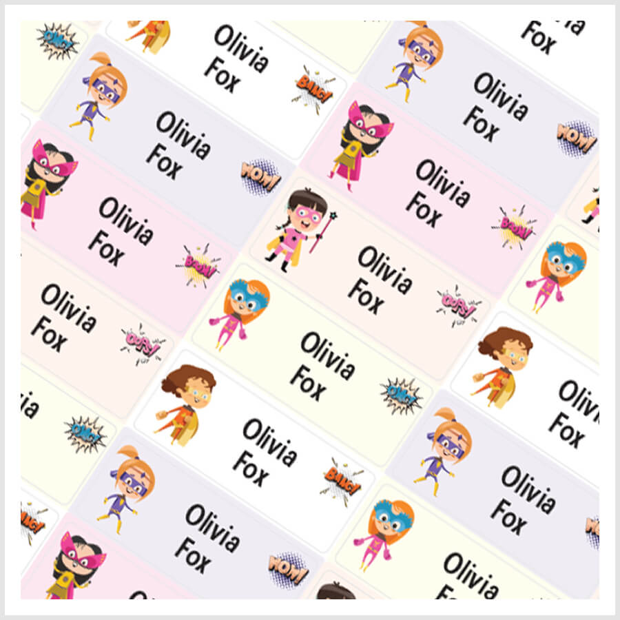 Durable clothing labels for school