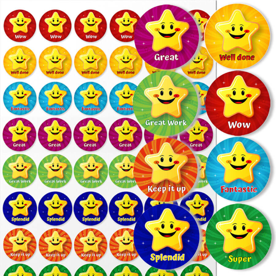 Encouraging Stars Reward Stickers