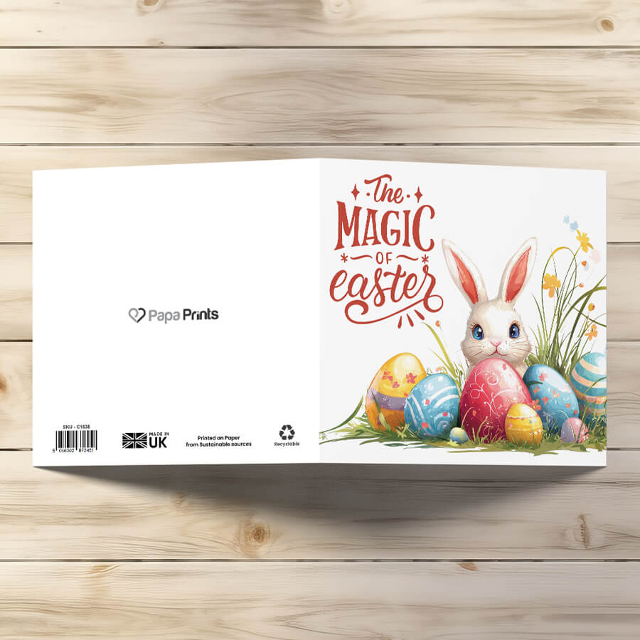cute easter cards for kids bunny design