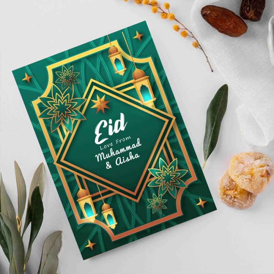 Personalised Islamic cards for Eid