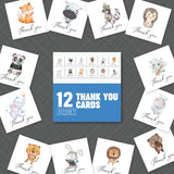 Fun animal-themed thank you cards