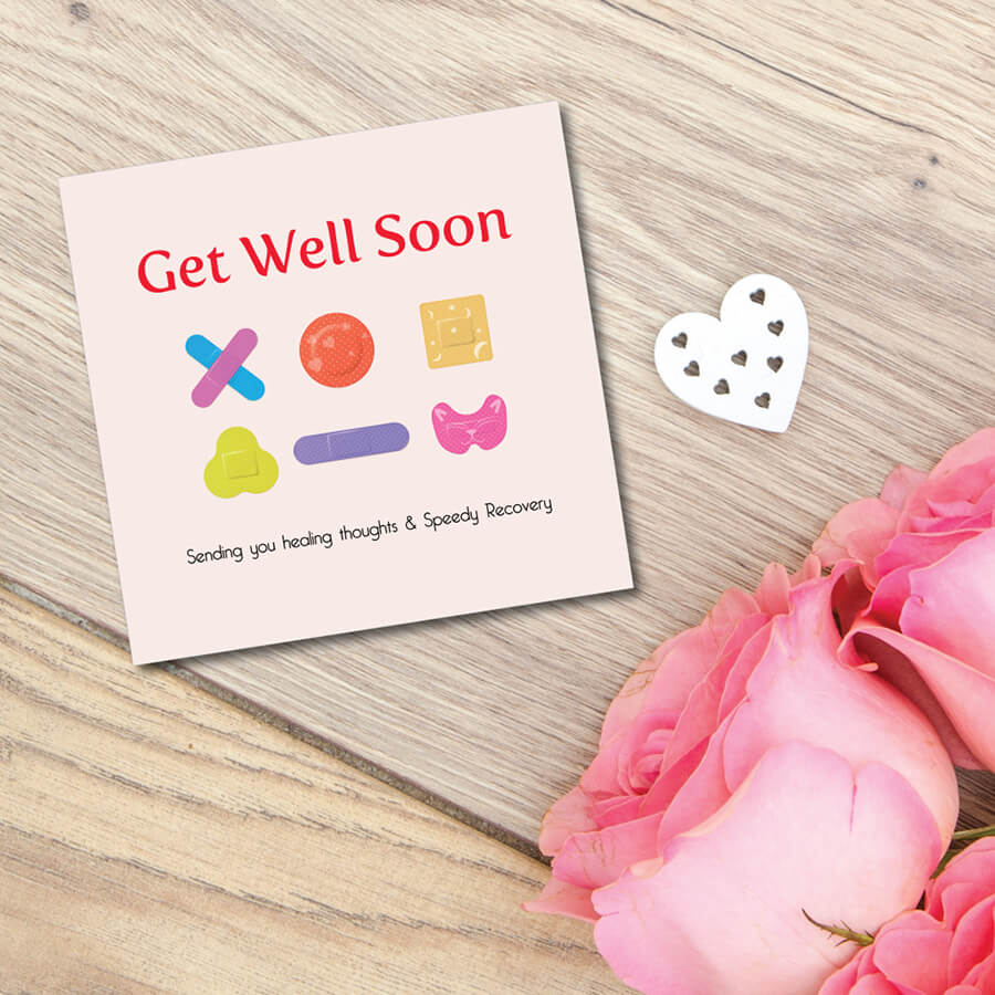 Healing Hues Get Well Soon Band-Aid Greeting Card