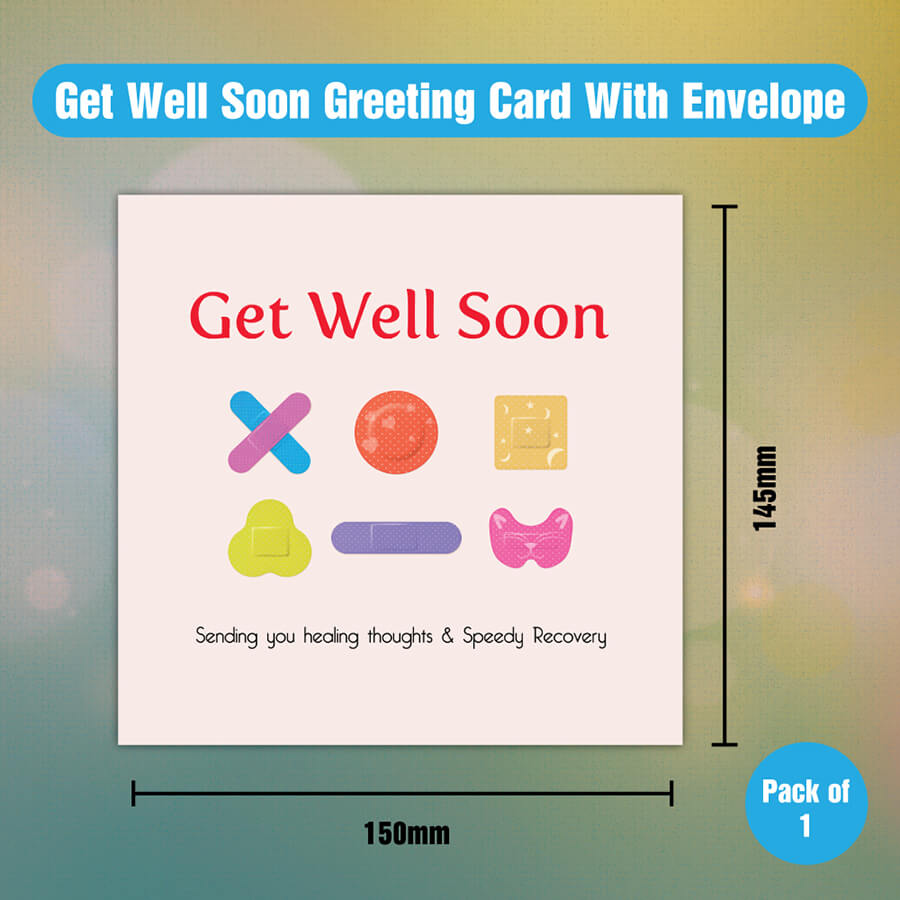 Healing Hues Get Well Soon Band-Aid Greeting Card