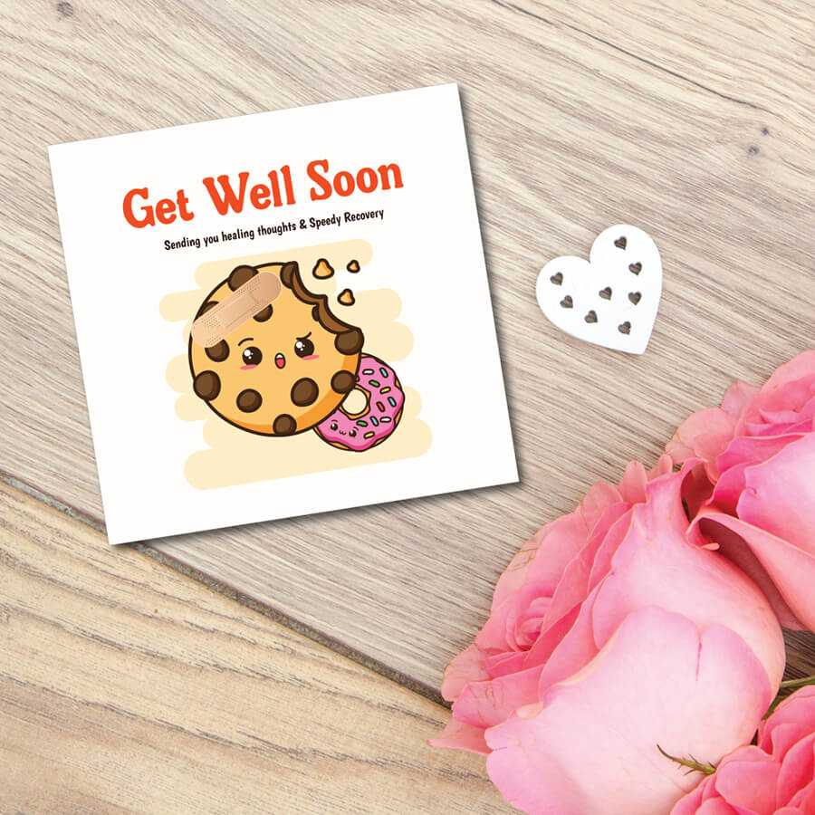 Sweet Wishes for a Speedy Recovery - Get Well Soon Cookies & Donut Greeting Card