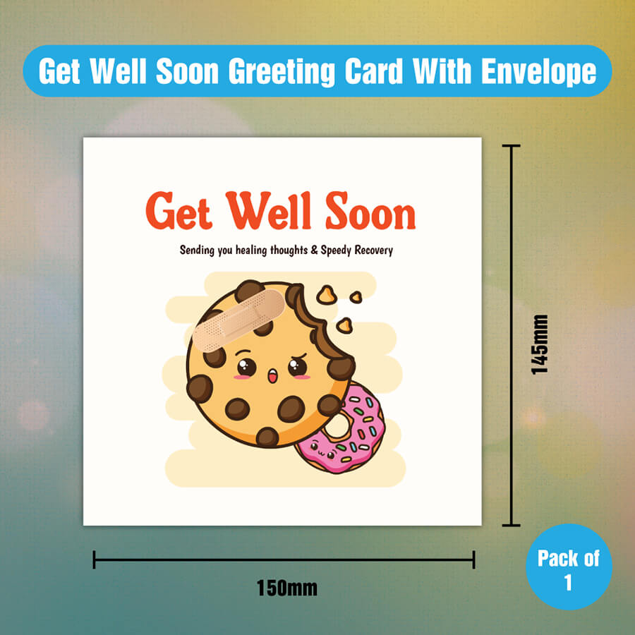 Sweet Wishes for a Speedy Recovery - Get Well Soon Cookies & Donut Greeting Card
