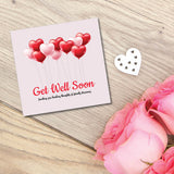 Cheerful Balloon Heart Get Well Soon Greeting Card