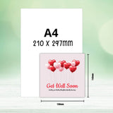 Cheerful Balloon Heart Get Well Soon Greeting Card