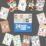 Elegant folded thank you cards