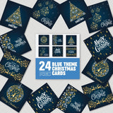 Stylish blue Christmas cards