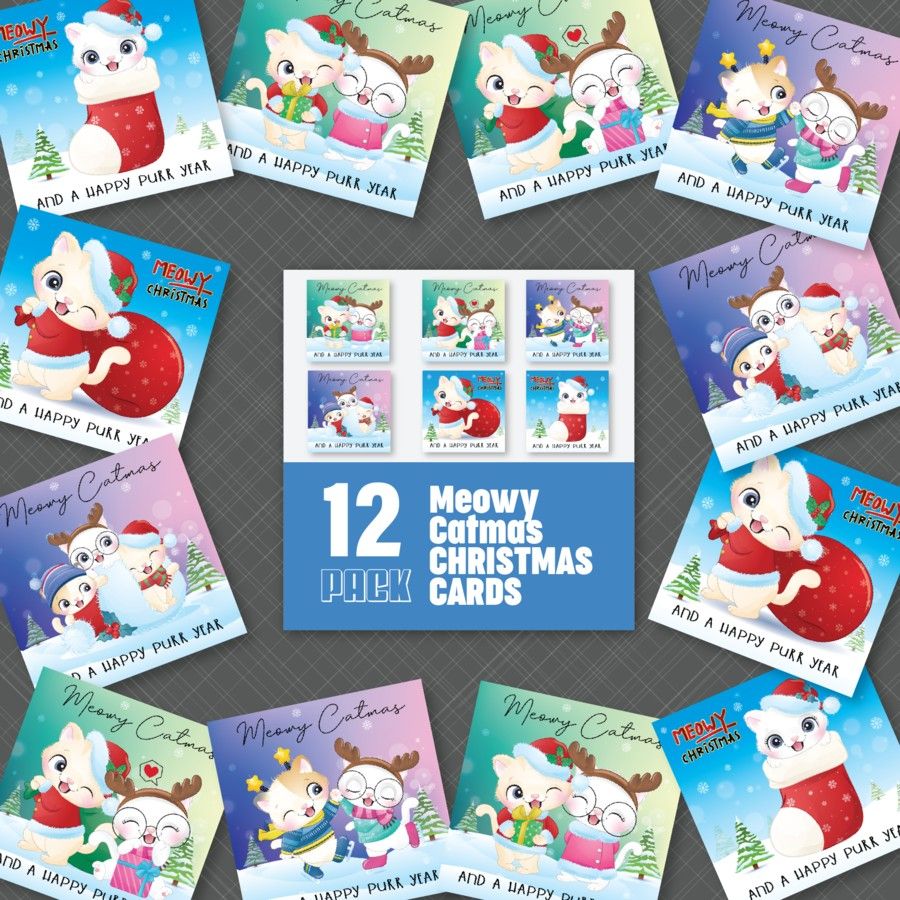 Meow Catmas Christmas cards