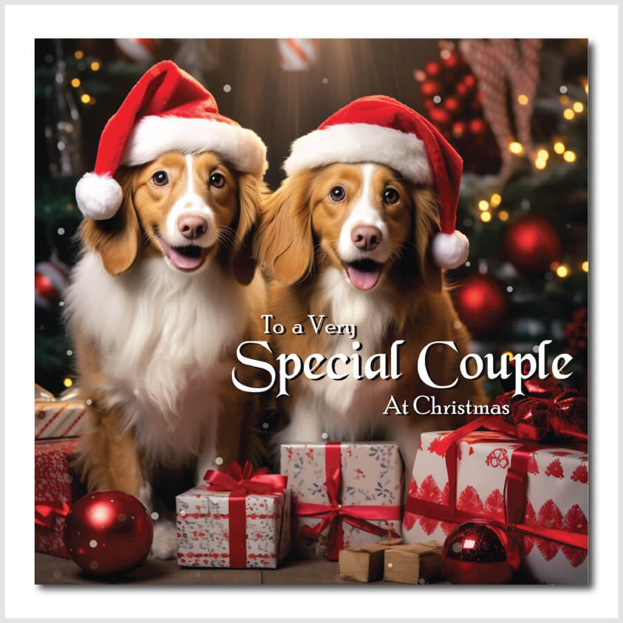 Dog-themed Christmas cards