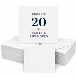Blank Cards and Envelopes Pack of 20