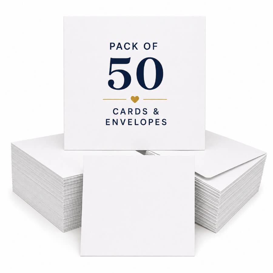 Blank Cards and Envelopes Pack of 50