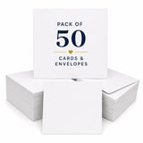 Blank Cards and Envelopes Pack of 50