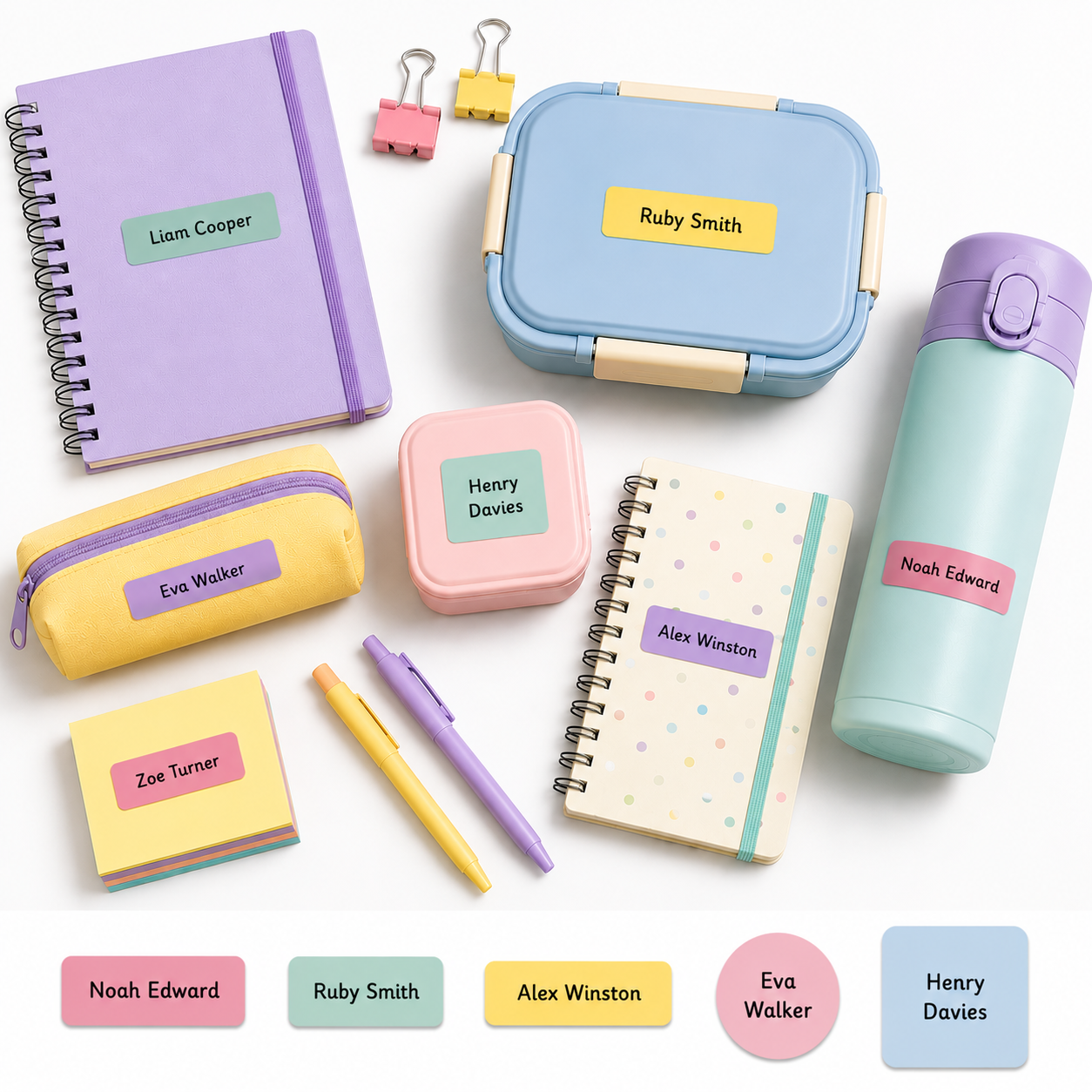 Personalised Name Labels - Plain