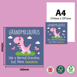 Cute Dinosaur Cards for Family