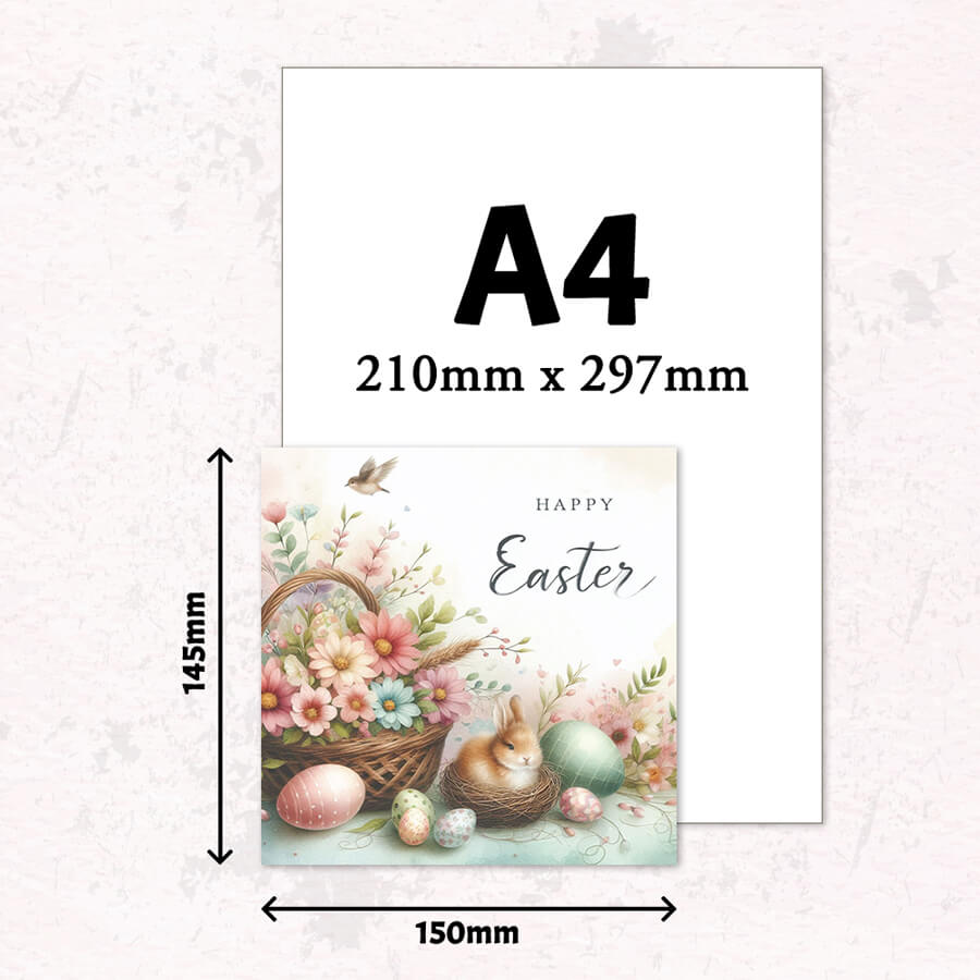 happy easter card bunny pastel eggs design